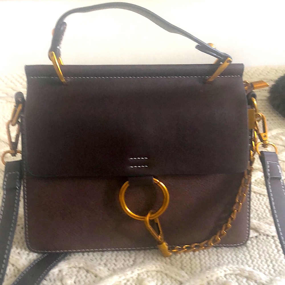Chloe look alike Crossbody purse leather